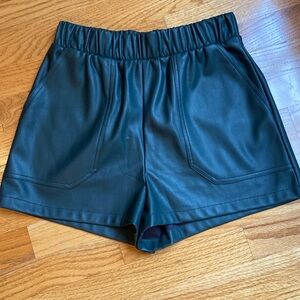 Steve Madden Faux Leather Green Shorts NWT Size S